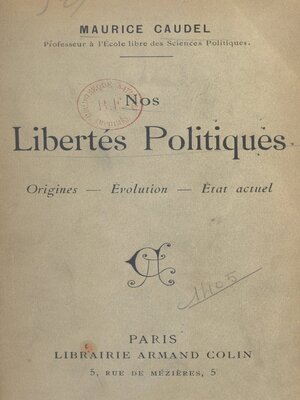 cover image of Nos libertés politiques